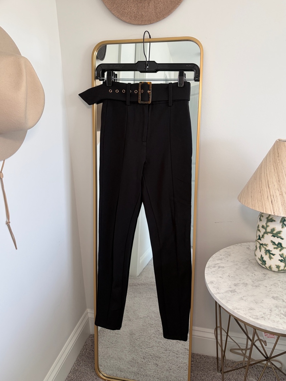 MAJORELLE Burnett Pant Black High Waisted Trousers